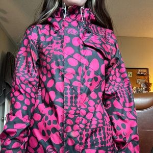 Volcom Pink and Black Snow Jacket
